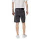 Black Cotton Bermuda Shorts