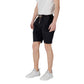 Black Cotton Bermuda Shorts
