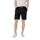 Black Cotton Bermuda Shorts
