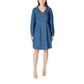 Blue Cotton Short Dress