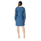 Blue Cotton Short Dress