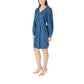 Blue Cotton Short Dress