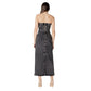 Black Cotton Midi Dress