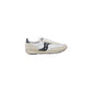 Black And White Leather Athletic Sneakers