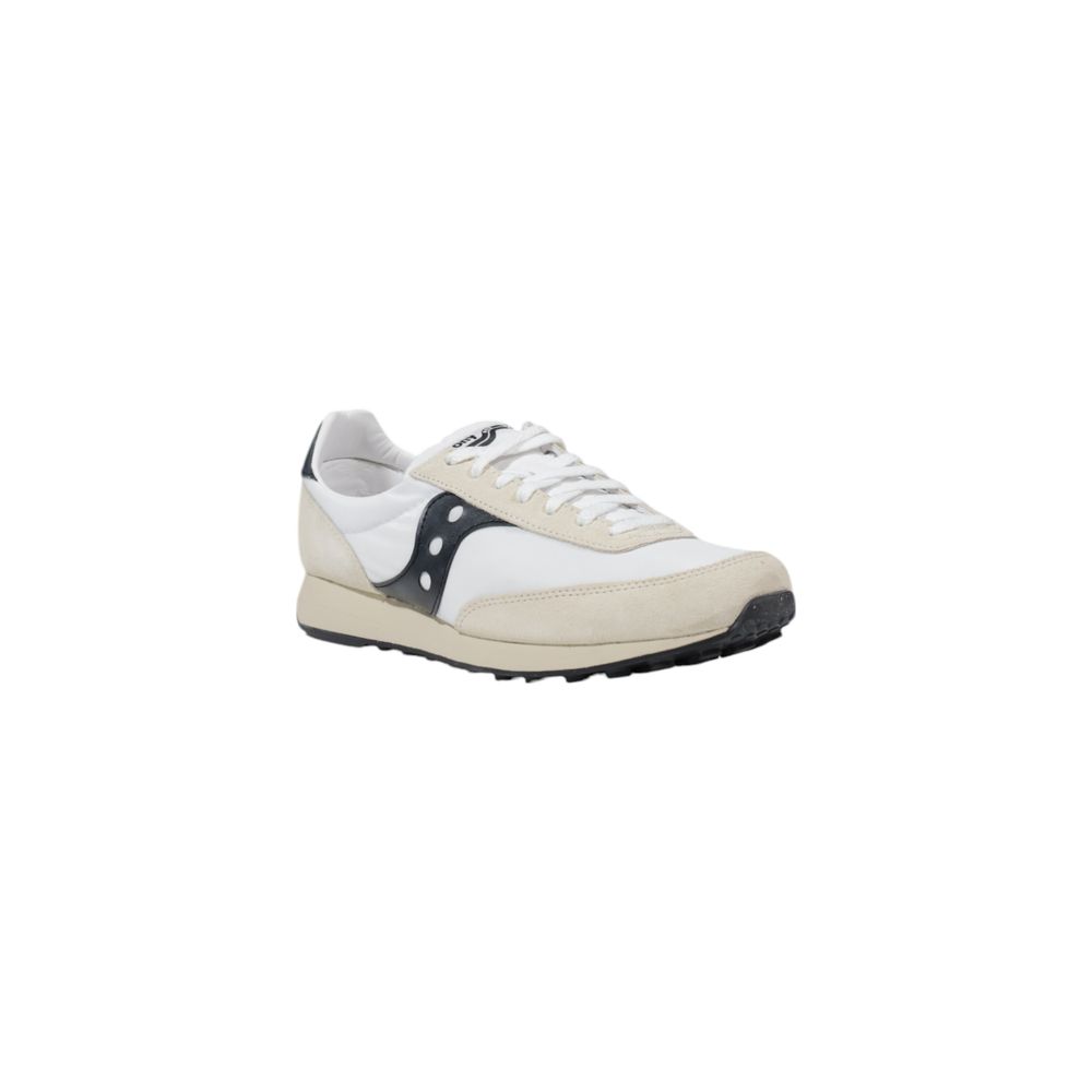 Black And White Leather Athletic Sneakers