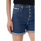 Blue Cotton Shorts