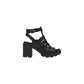 Black Leather Platform Sandals
