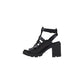 Black Leather Platform Sandals