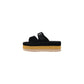 Black Suede Leather Platform Sandals