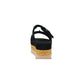 Black Suede Leather Platform Sandals