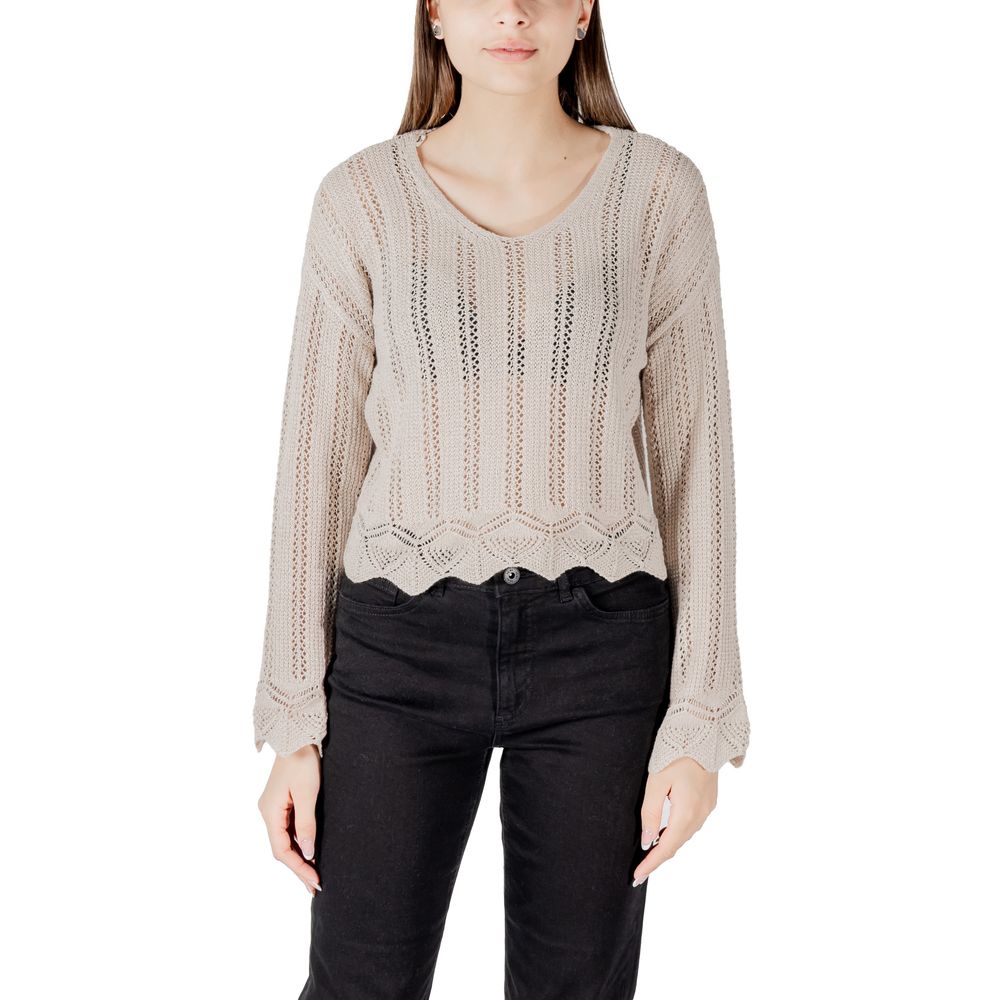 Beige Recycled Cotton Sweatshirt
