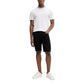 Black Cotton Bermuda Shorts