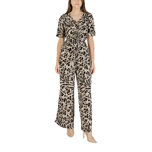 Beige Viscose Jumpsuit