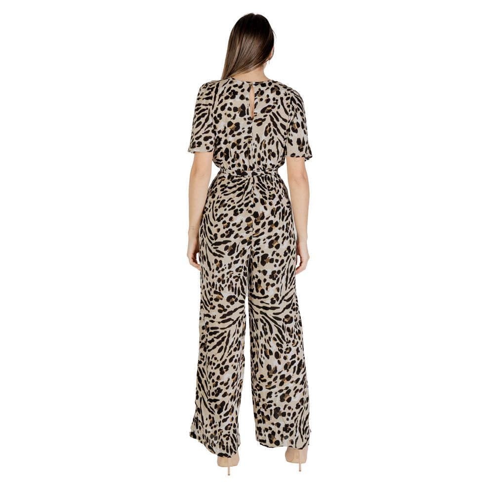 Beige Viscose Jumpsuit