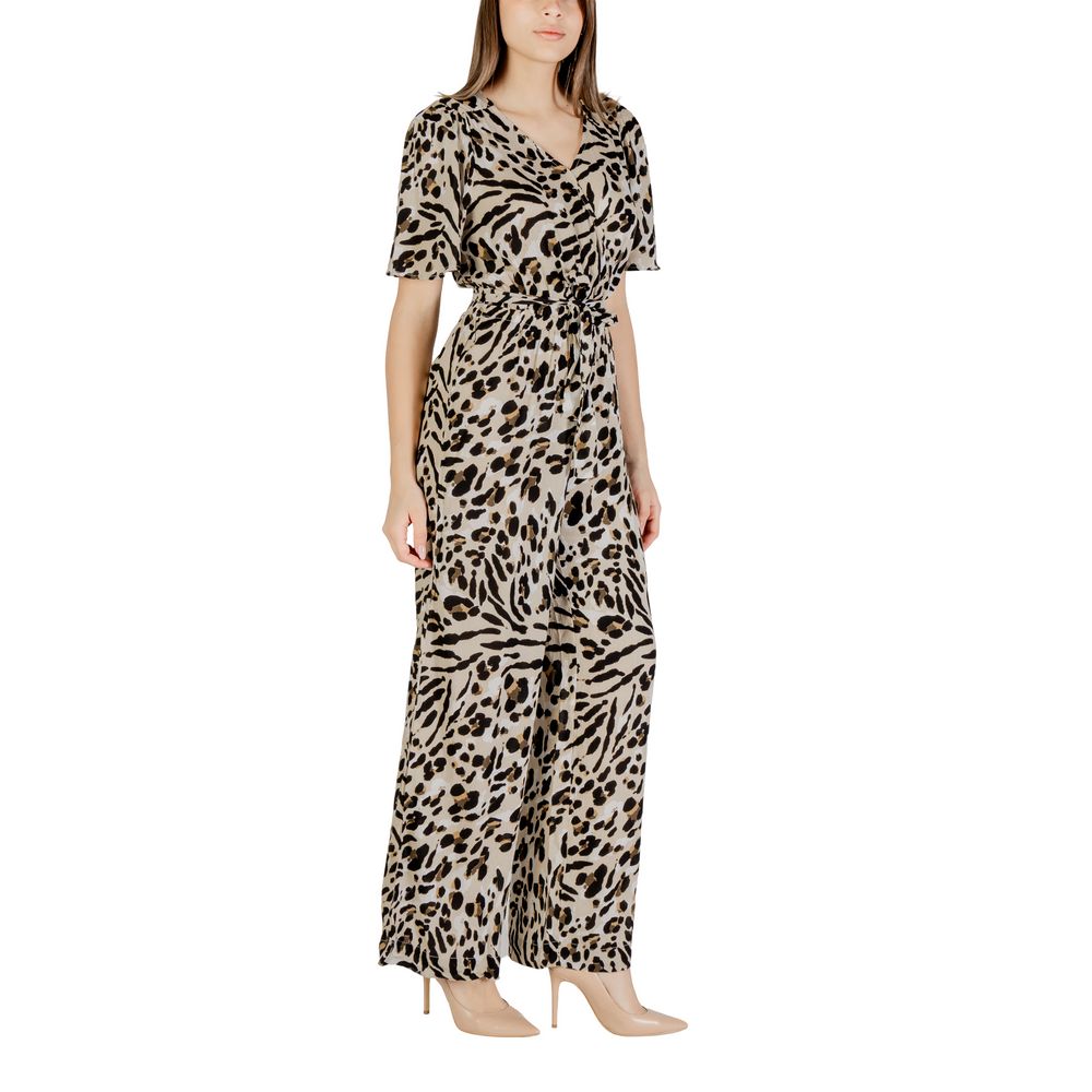 Beige Viscose Jumpsuit