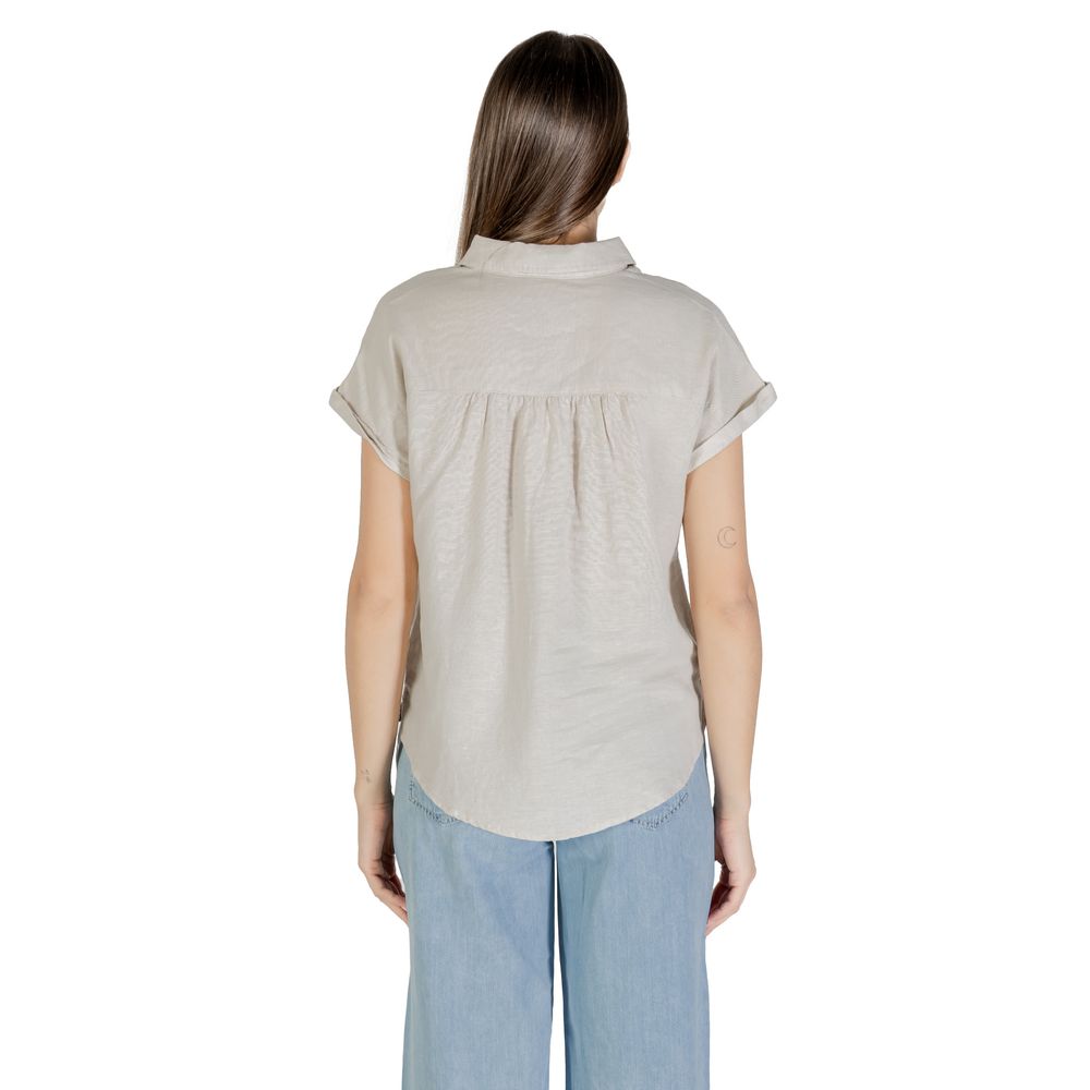 Beige Linen Blouse