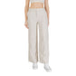 Beige Viscose Casual Pants