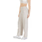 Beige Viscose Casual Pants