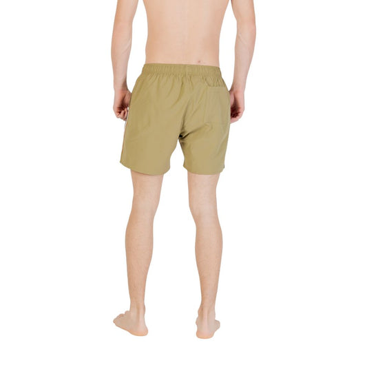 Green Polyester Swim Shorts
