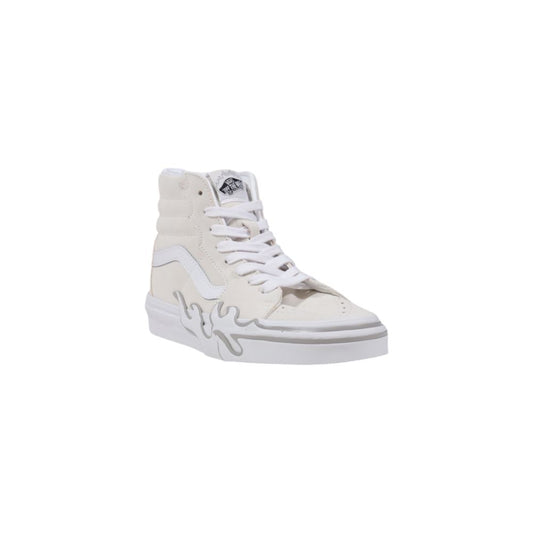 White Suede Leather High Top Sneakers