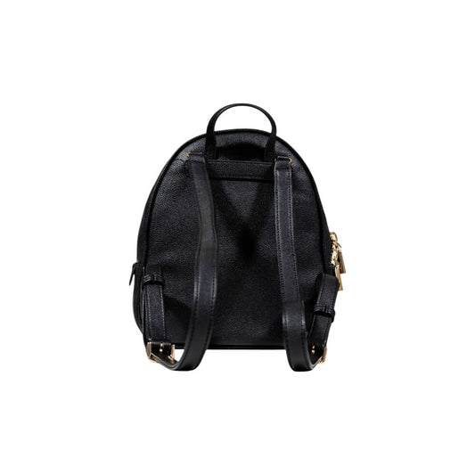 Black Artificial Leather Backpack