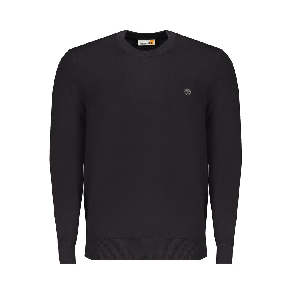 Black Cotton Men's Long-Sleeve T-Shirt