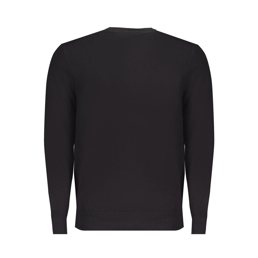 Black Cotton Men's Long-Sleeve T-Shirt