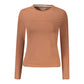 Brown Cotton Women T-Shirt