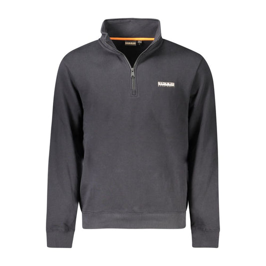 Black Cotton Mens Sweatshirt