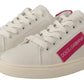 White Suede Leather Low Top Sneakers Shoes