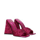 Pink Plastic Platform Sandals