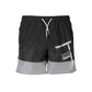Black Polyester Men's Swim Trunk