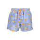 Blu Polyester Men Swimming Trunk