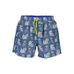 Blu Polyester Men Swim Boxer