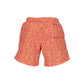 Red Polyester Men's Swim Boxer