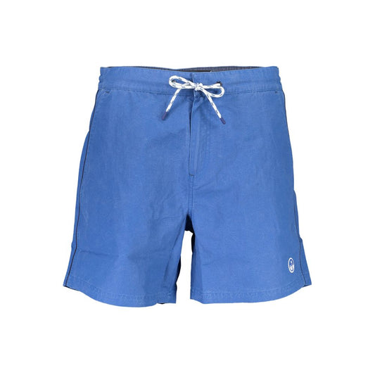 Blu Polyester Men's Swim Trunk