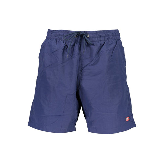 Blu Polyamide Men's Swim Boxer