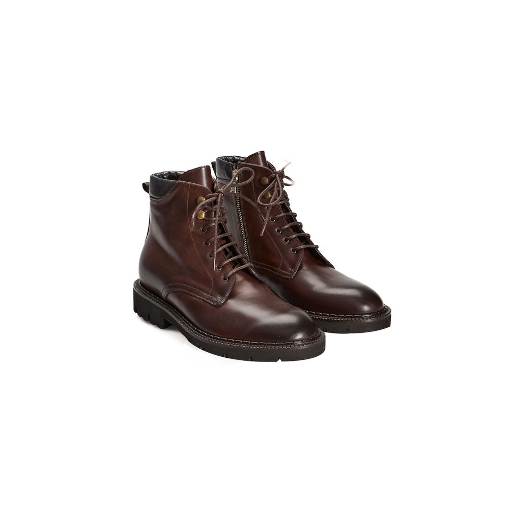 Brown Calfskin Men Boot