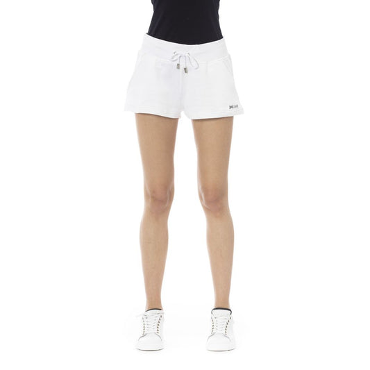 White Cotton Women's Sweat Shorts