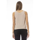 Beige Wool Women Top