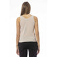 Beige Viscose Women Top