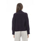 Purple Merino Wool Women Cardigan