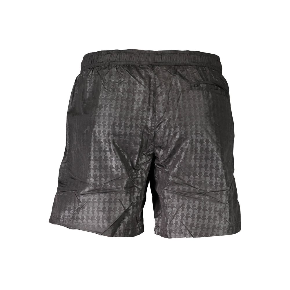 Black Polyester Men's Swim Trunk
