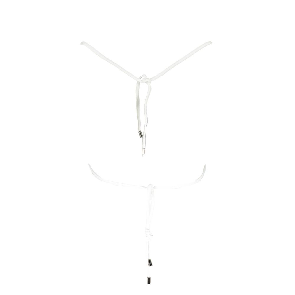 White Elastane Swimwear