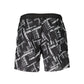 Black Polyester Men's Swim Trunk
