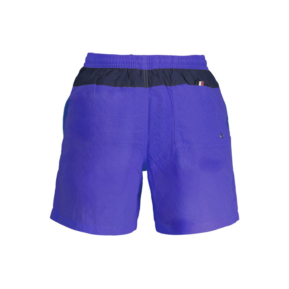 Blue Polyester Men's Swim Trunk