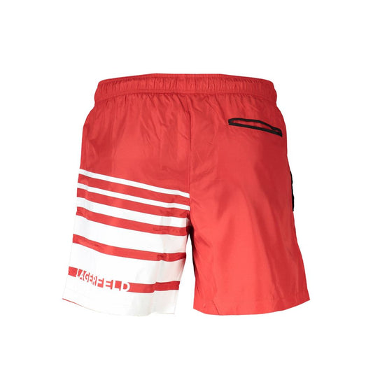 Rosso Poliestere Men's Swim Boxer
