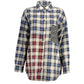 Blue Cotton Women Shirt