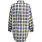 Blue Cotton Women Shirt