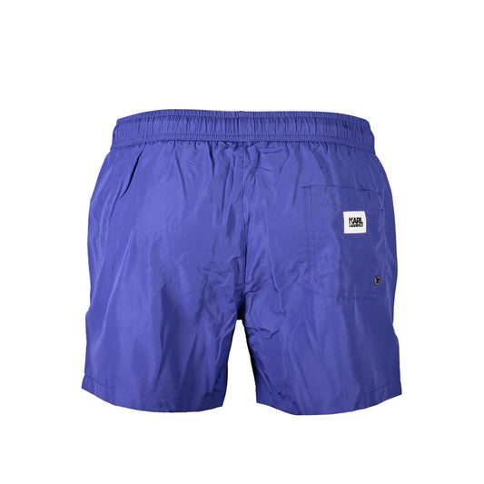 Blu Polyester Mens Swim Trunks